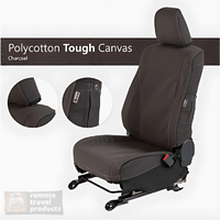 Disco Series 3 HSE (SE - 2008 to 2009); 2 fronts with armrests & airbags POLY COTTON CHARCOAL