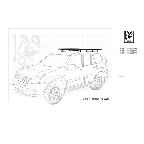 Toyota Prado 150 Series Roof Racks K9 Expedition Series Roof Racks