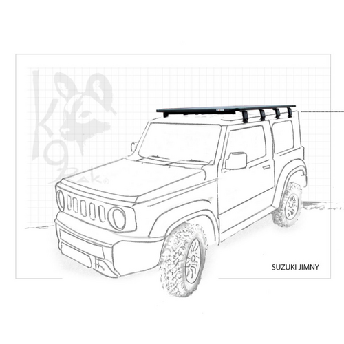 Jimny Roof Rack EEZI-AWN K9 Roof Rack 1400 X 1600